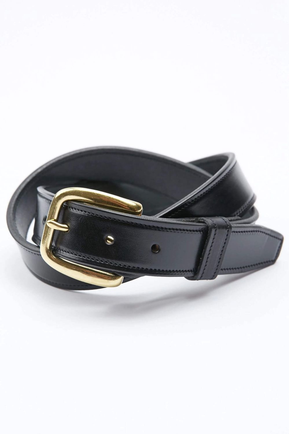 Tory Leather XL Stitched Leather Belt, Color: Black, Size: 30