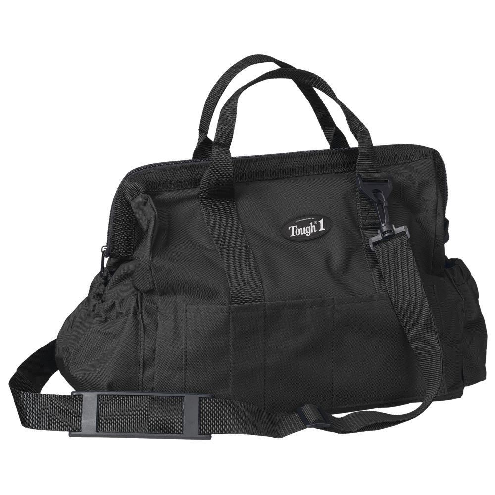 Tough1® 600 Denier Poly Grooming Tote, Color: black