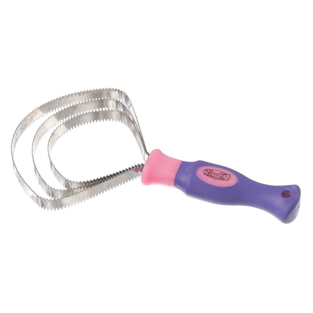 Tough1® Great Grips Metal Triple Blade Curry, Color: Purple/Pink