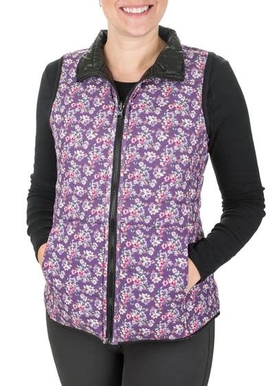 TuffRider® Ladies Combination Reversible Vest, COLOR PATTERN: FLORAL, Size: 2XL