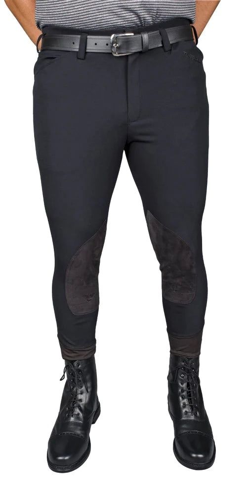 TuffRider® Men's Claudio Knee Patch Breeches, Color: Black, Size: 28
