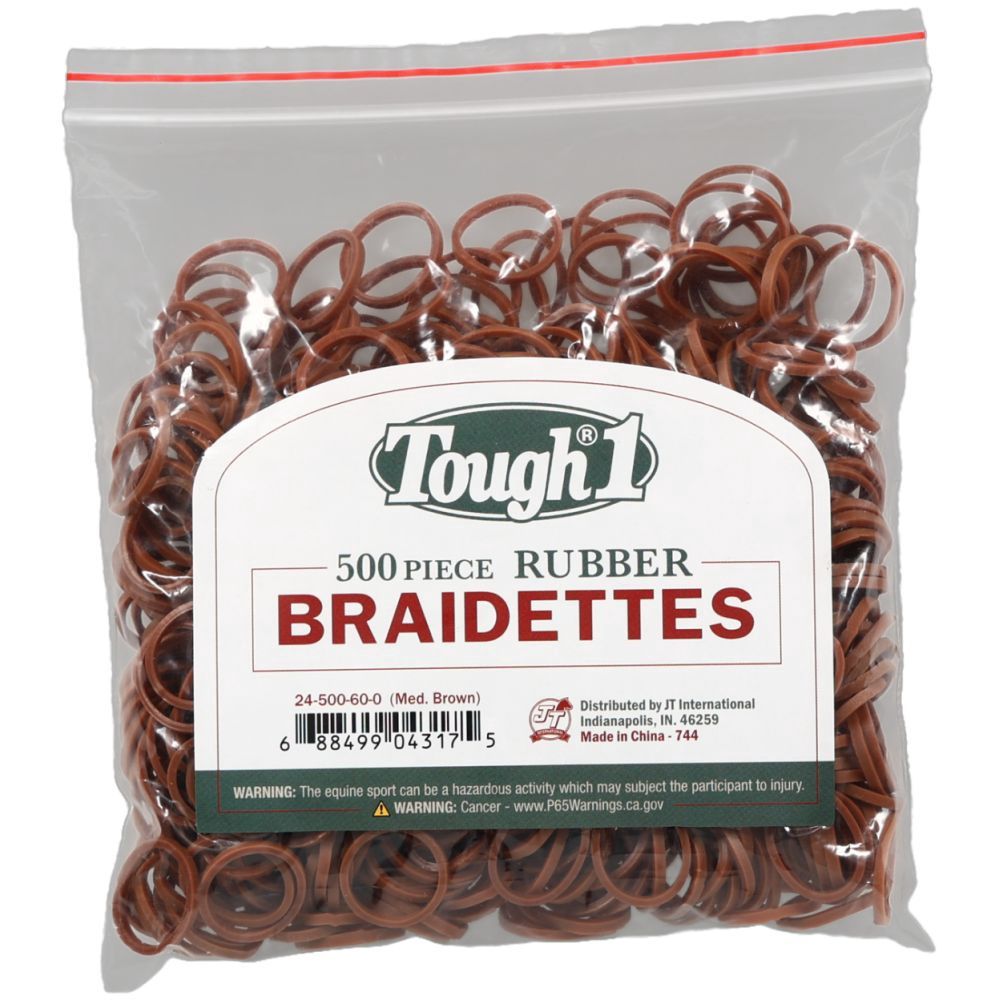 Tough1® Braidettes 500/Pk, Color: medium-brown
