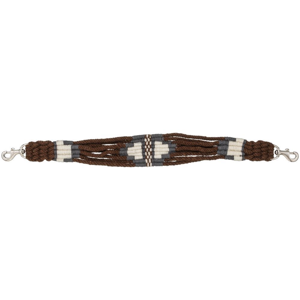 Tough1® Wool String Wither Strap, Color: Brown/Grey/Cream