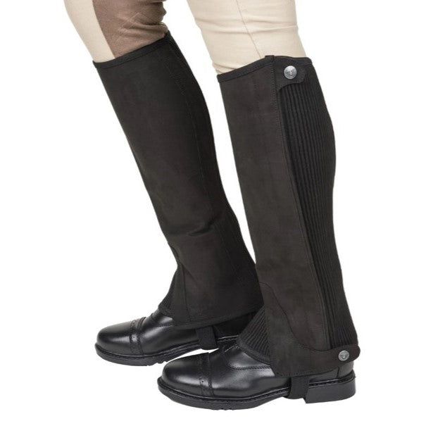 Women's Saratoga Synthetic Half Chaps, Color: BLK, Size: M