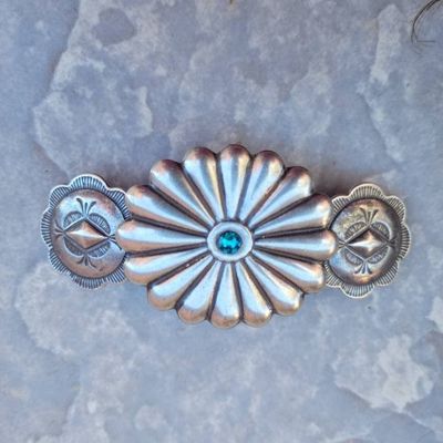 Turquoise Swarovski Crystal Barrette