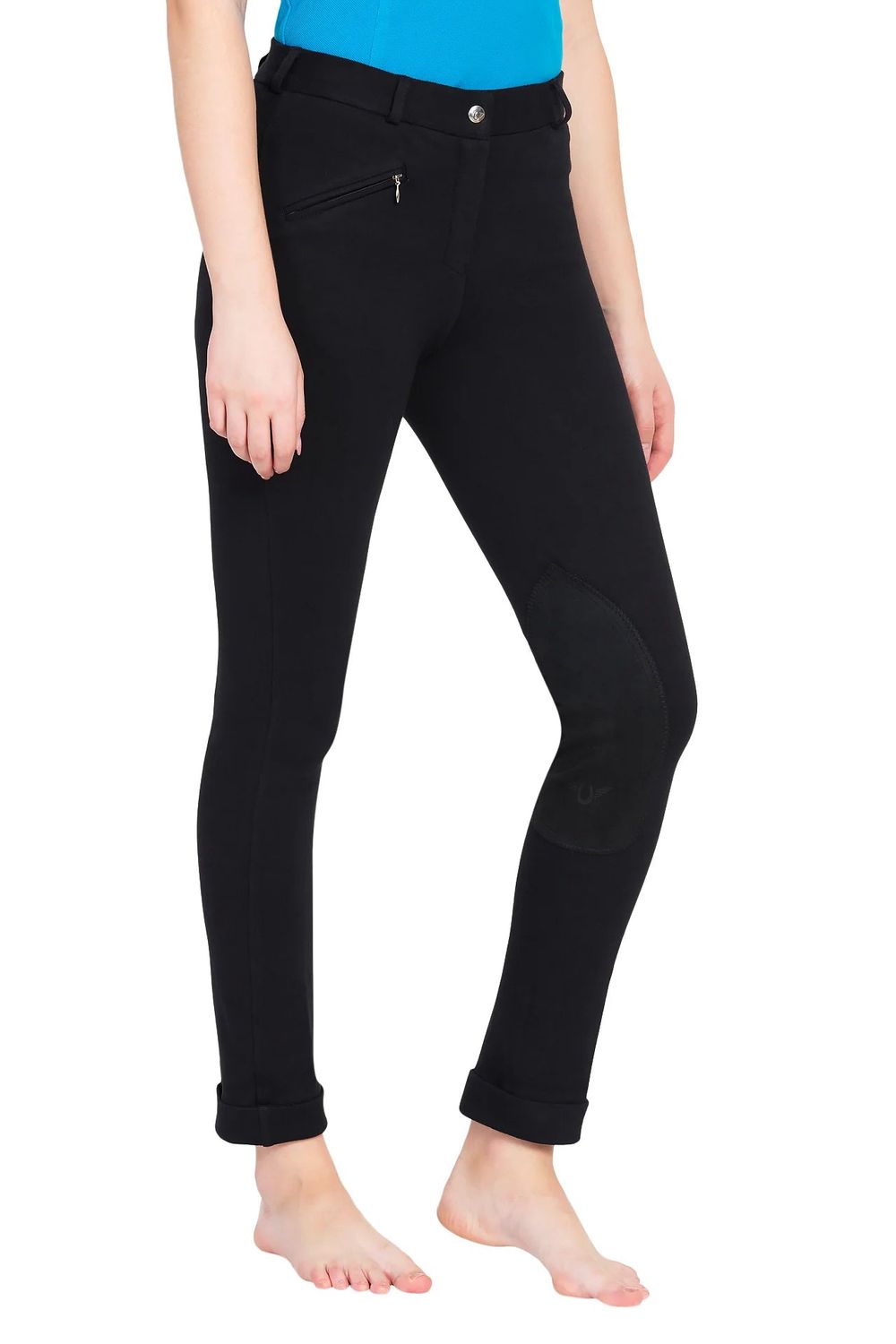 TuffRider® Ladies Cotton Jodhpurs, Color: Black, Size: 24