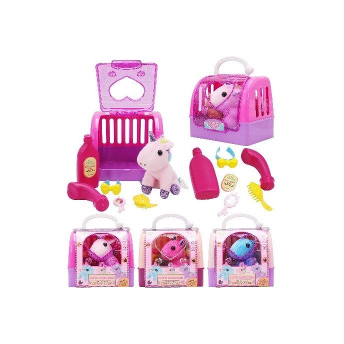 Unicorn Pony Toy &amp; Kennel Carry Bag, Color: ASSORTED, Size: ONE SIZE