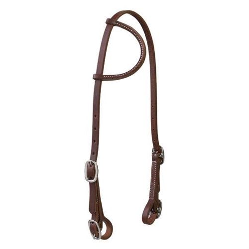 Working Tack Single-Ply Headstall w/ Buckle Ends, Hardware: Stainless Sleel
