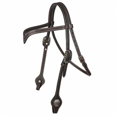V-Brow Headstall - Brown