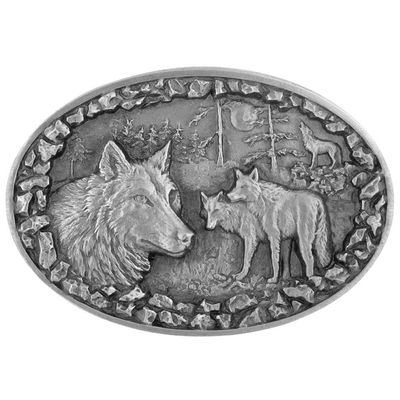WE Wolf Belt Buckle
