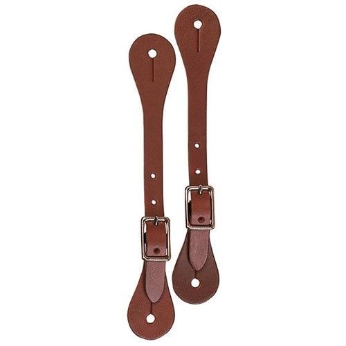 WL Single Ply Lad/Yth Spur Strap, Color: Rich Brown