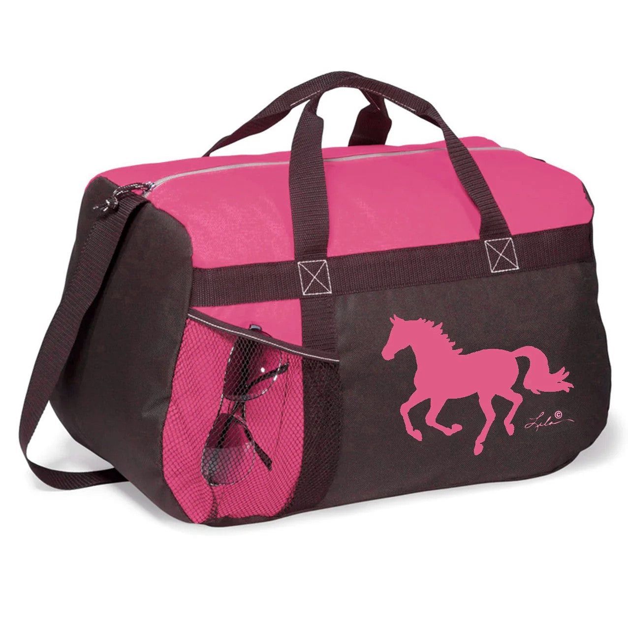 “Lila” Galloping Horse Duffle Bag, Color: PNK
