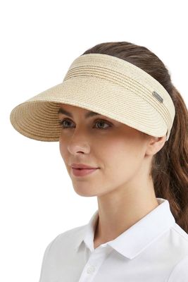 Wide Brim Paper Straw Pack-n-Go Roll-Up Sun Visor
