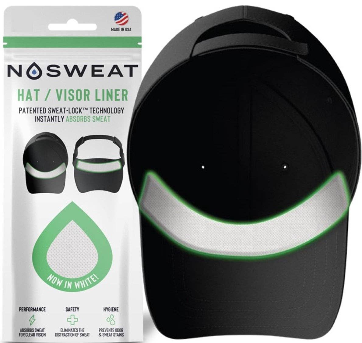 Visor/Cap Liners, Color: White, Pack Size: 3