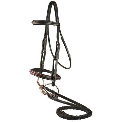 Raised Padded Comfort Crown Bridle w/ Reins