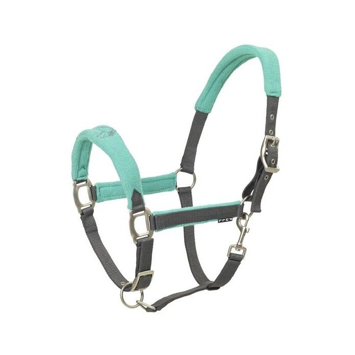 Fleece Cushion Breakaway Halter, Color: GRY/AQ, Size: HRS