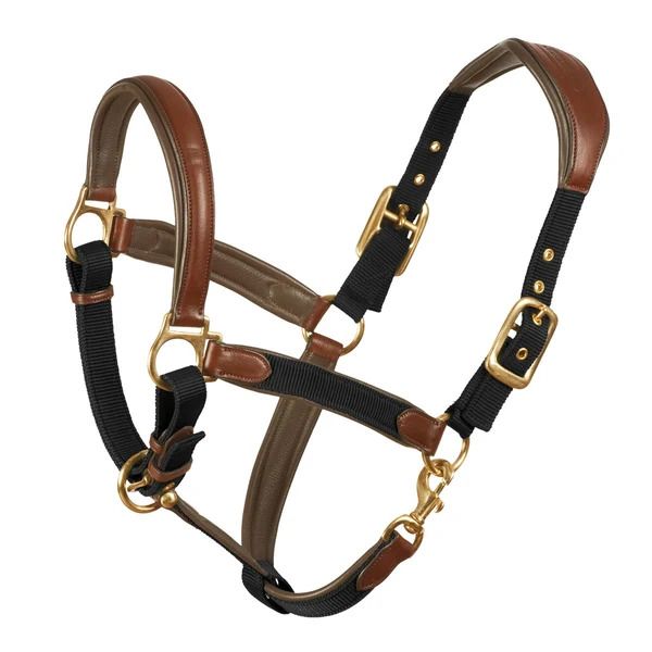 Luxor Cushion-Flex Halter, Color: BRN-BLK, Size: COB
