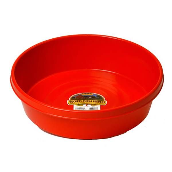 3 Gallon Plastic Utility Pan, Color: Red