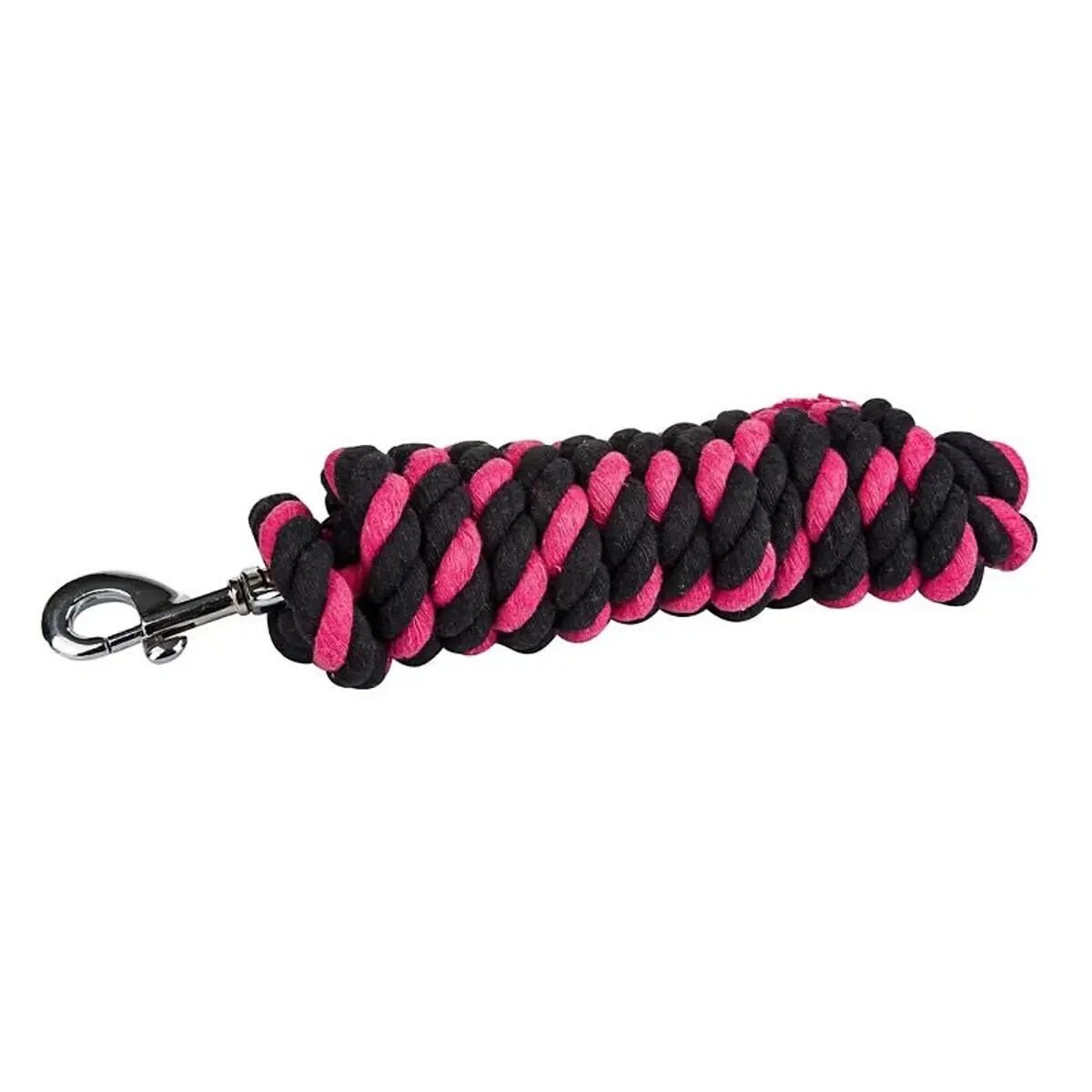 9' Tri-Color Cotton Lead, Color: BLK-HPNK-PUR