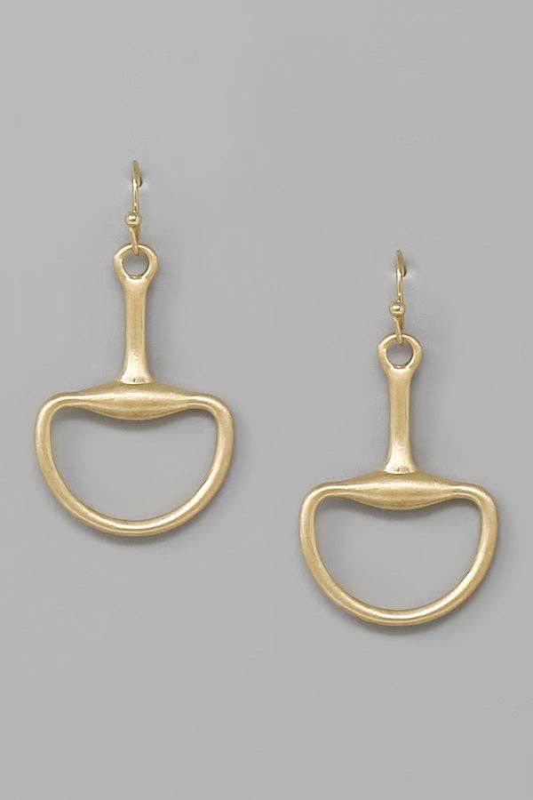 Horse Bit Dangle Earrings Satin