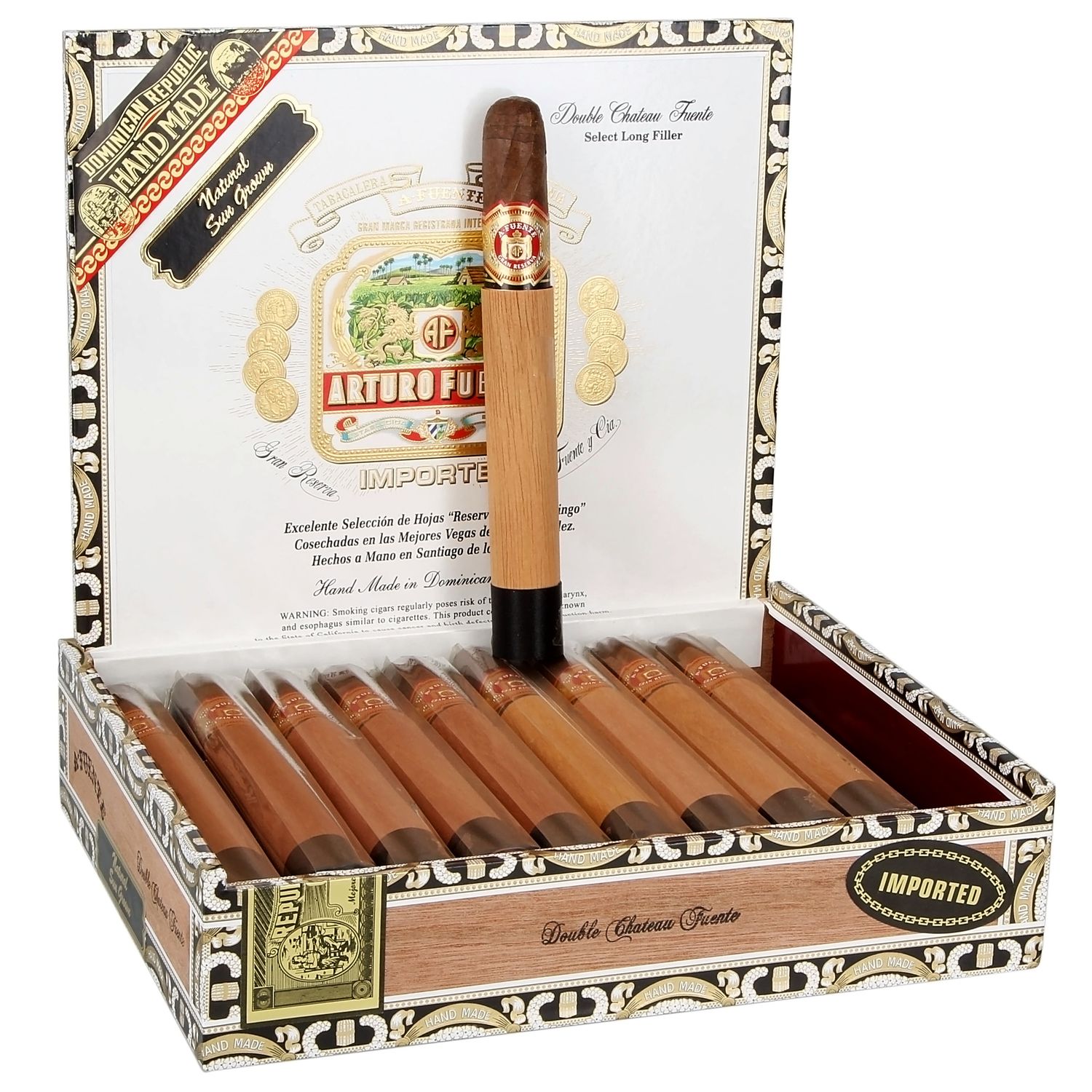 ARTURO FUENTE SUN GROWN DOUBLE CHATEAU FUENTENE  "3/4  X 50