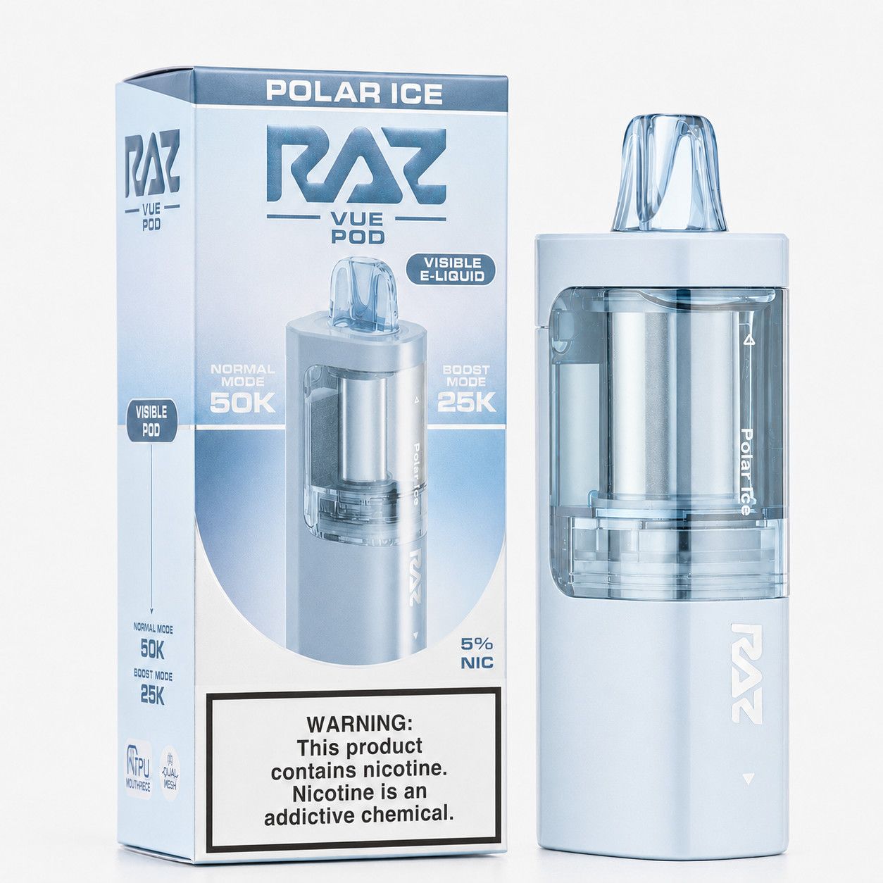 Raz Vue 50K Puff Pod - Polar Ice