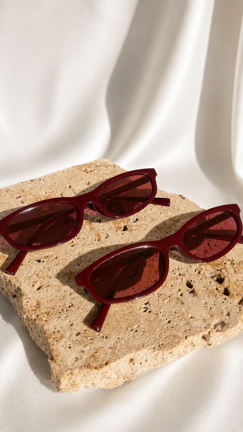 Andy Burnt Red Fashion Glasses