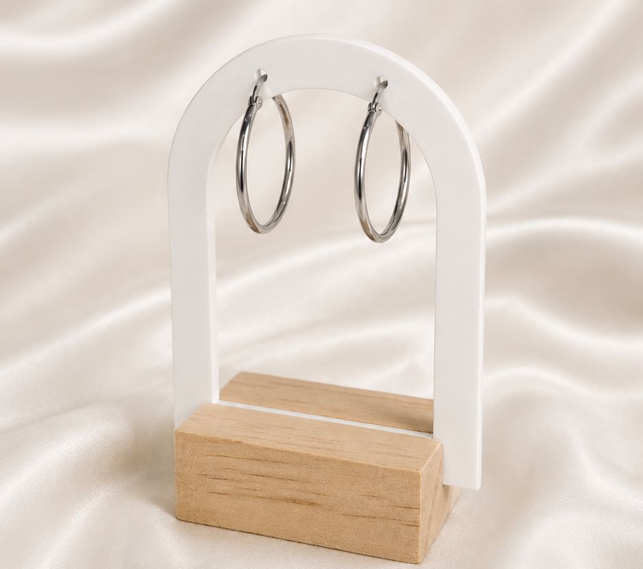 Silver Hoops