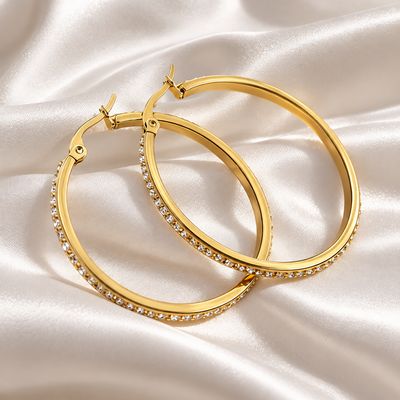 Gold Diamanté Hoops
