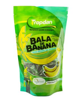 Sugar-Free Banana Candy – 120 g Bag / Carton with 2 Bags.