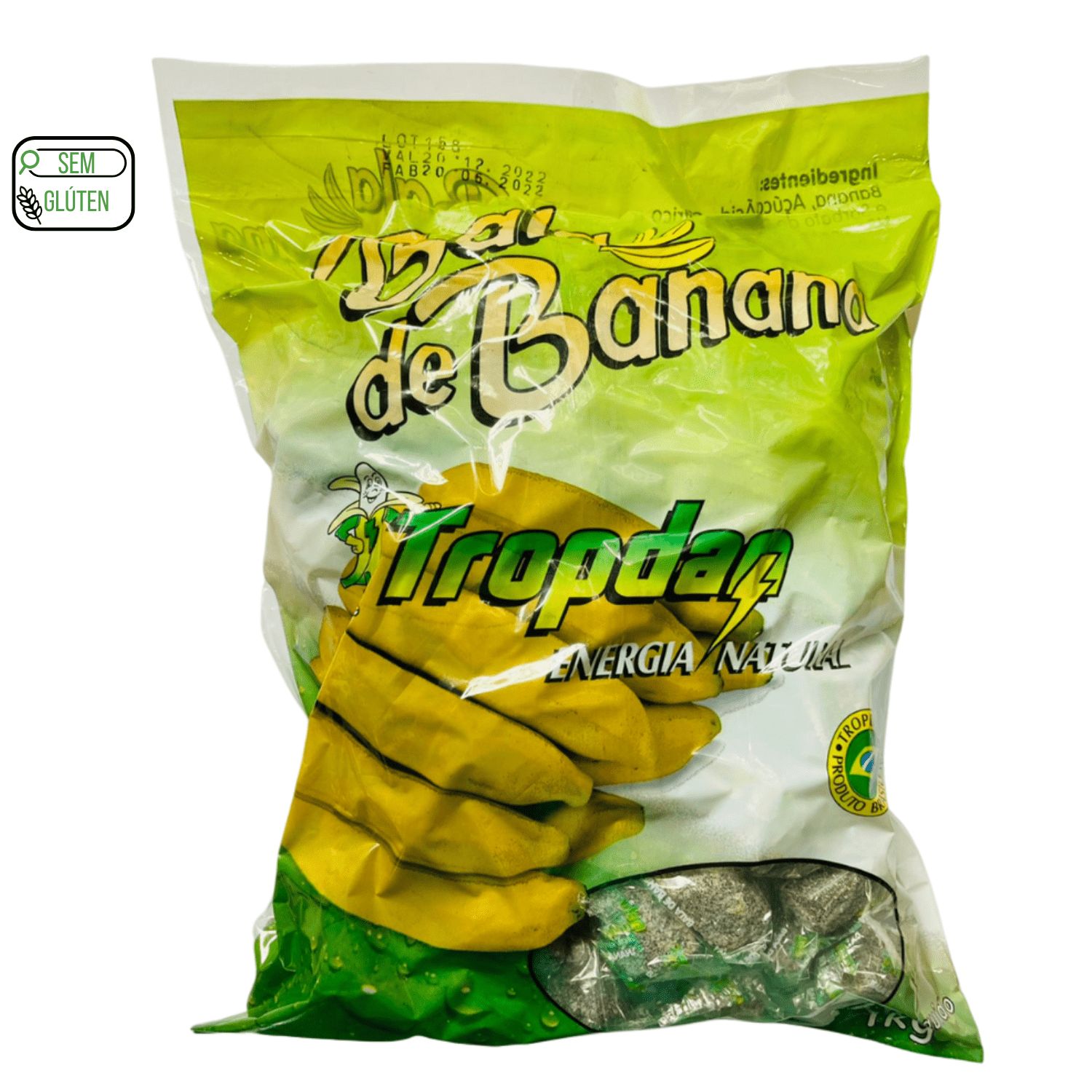 Caramelos de plátano azucarados – Paquete de 1 kg / Caja con 1 paquete