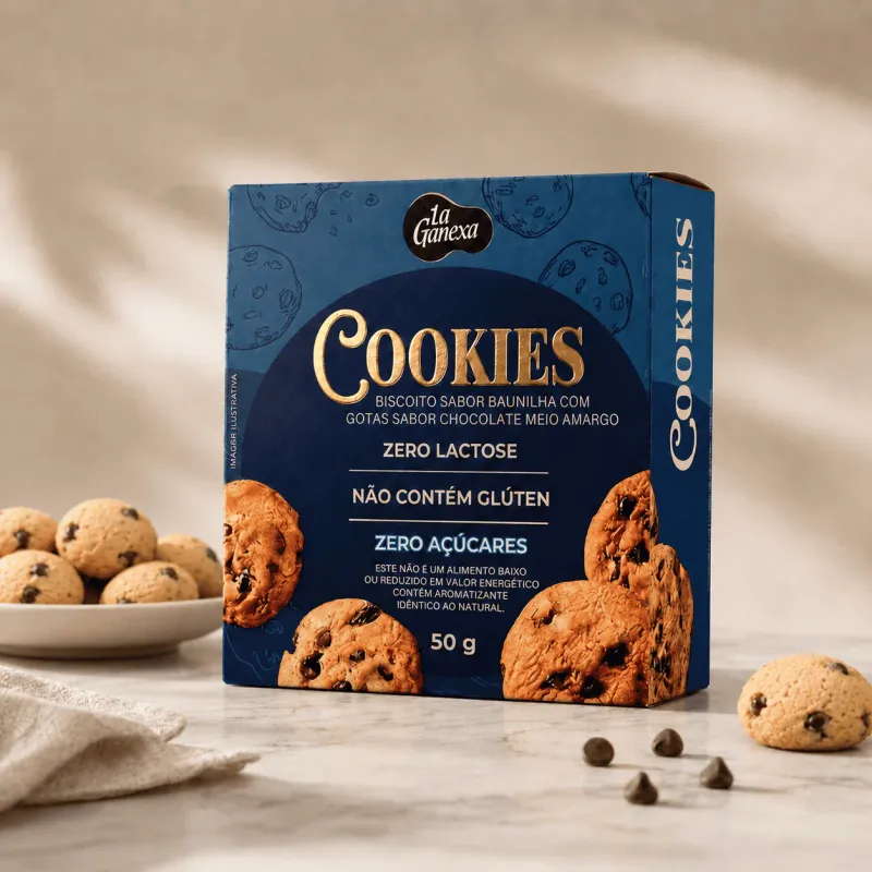 Vanilla cookies with chocolate chips, 20 boxes of 0.05 kg each