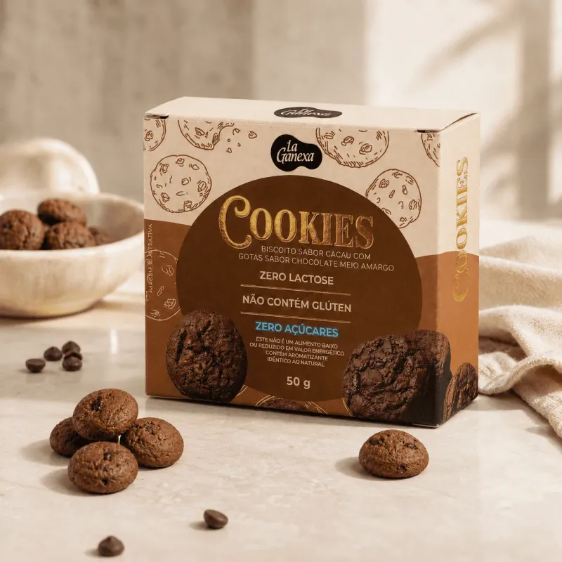 Cocoa Cookies with Chocolate Chips, 20 boxes of 0.05 kg each