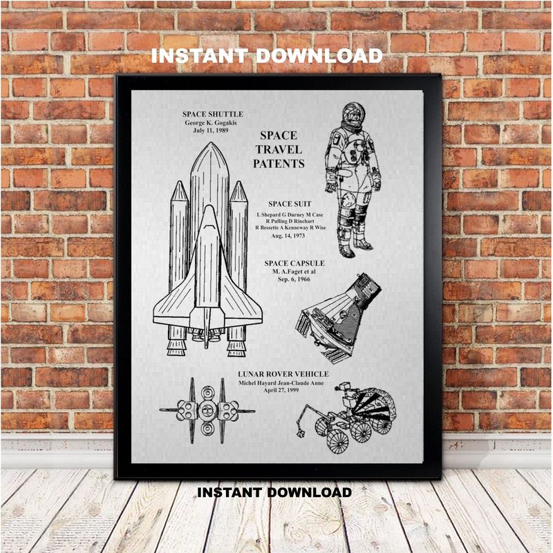 Printable NASA Space Collection Patent Print