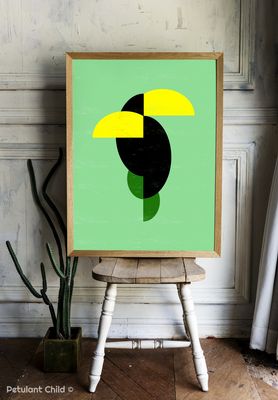 Perfect Fit Of Toucans Art Print A4