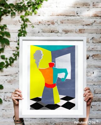 Steaming Caffettiera On Table Art Print A4