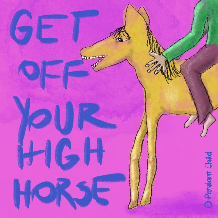 GET OFF YOUR HIGH HORSE t-shirt