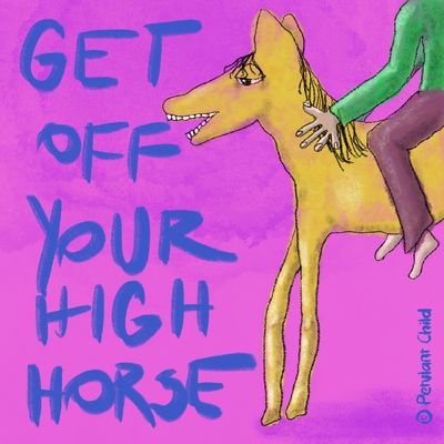 GET OFF YOUR HIGH HORSE t-shirt