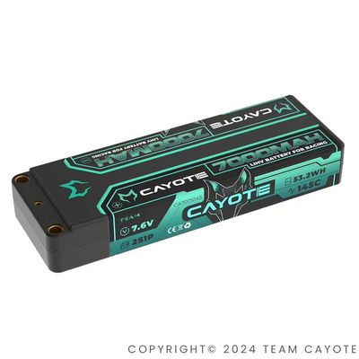 CAYOTE Racing 7000mAh 2S LiPo Battery 7,6V 145C 274g