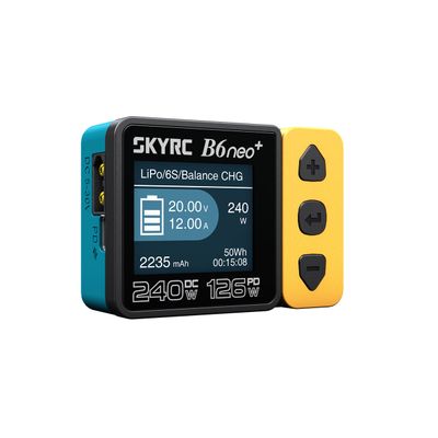 SkyRC B6neo+ Smart Charger yellow/blue LiPo 1-6s 10A 200w