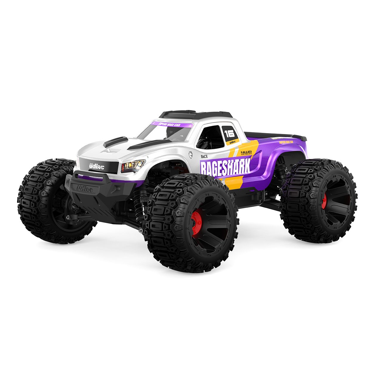 UDI RC Monster Truck Brushed 1/16 Paars RTR UDI RC Monster Truck Brushed 1/16 Paars RTR