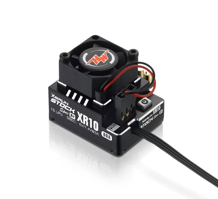 Hobbywing Xerun XR10 Stock Spec Brushless ESC 80A, 1s LiPo, BEC 3A