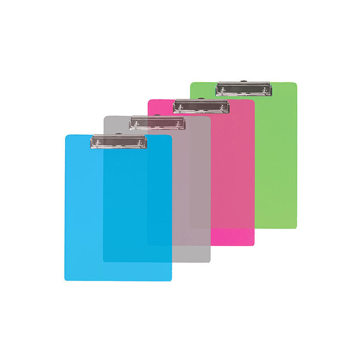 BAZIC Memo Size Plastic Clipboard w/ Low Profile Clip
