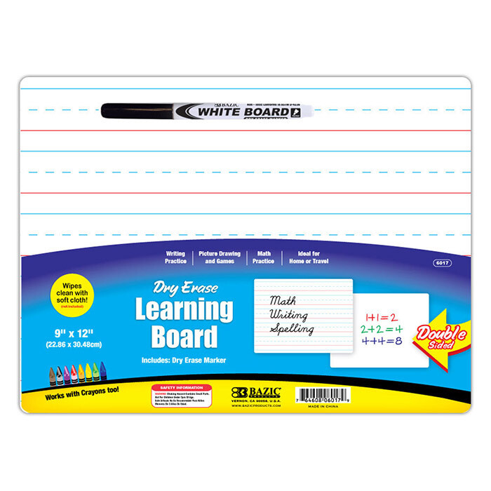 Bazic Dry Erase Learning Board