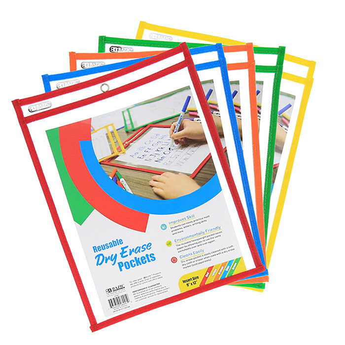 Reusable Dry Erase Pockets, 10 pack