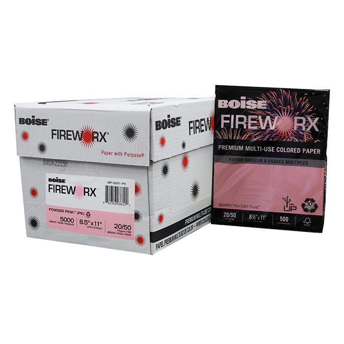 Powder Pink - Boise Fireworx Paper, 8.5x11, 500 sheets
