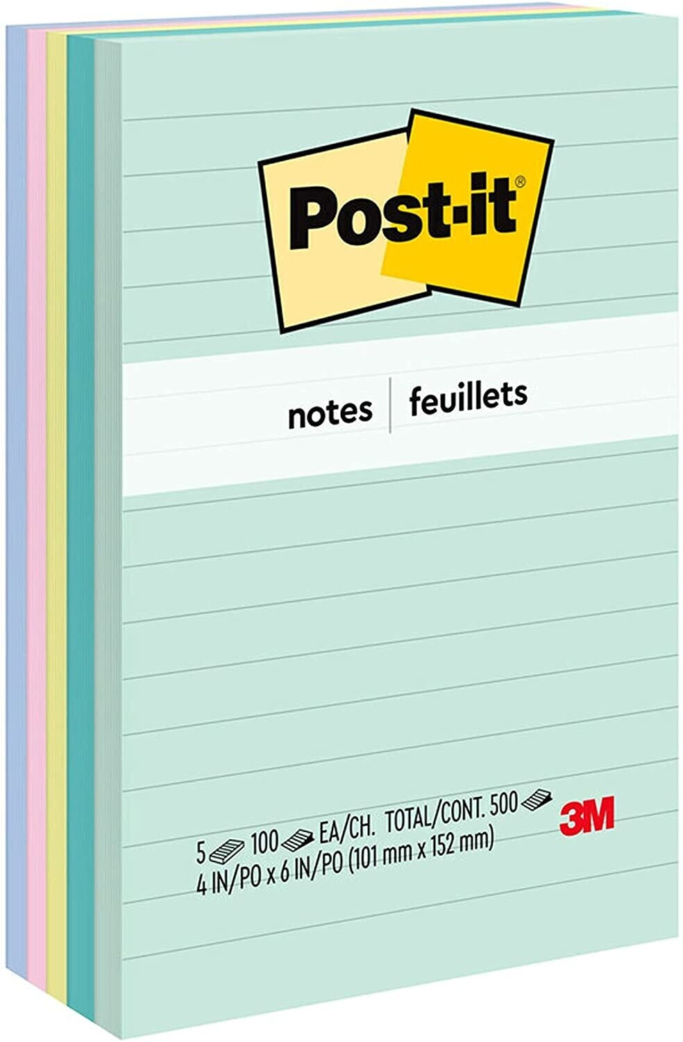 Post-its Notes, Large, 5 pack