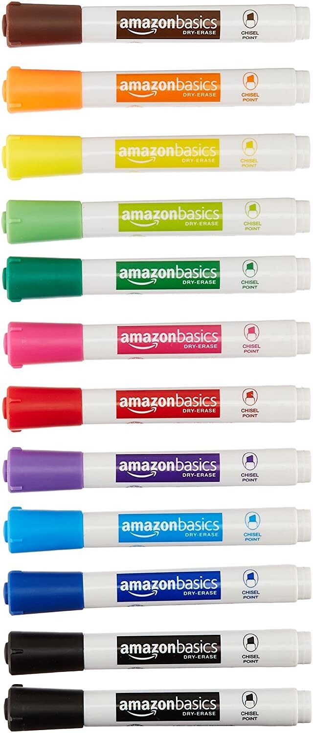 Amazon 12 Count Bright Color Dry Erase Markers