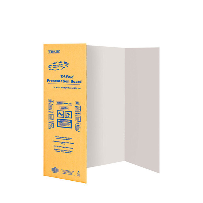 Tri-Fold Presentation Board, 24&quot; x 40&quot;