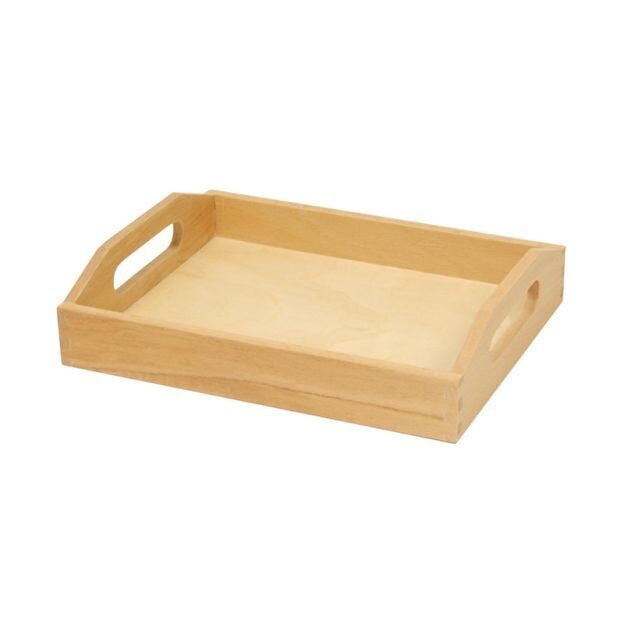 Wooden Medium Tray-Curved Handle